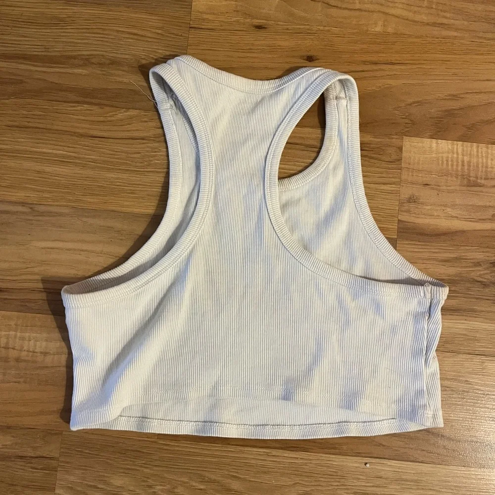White Rumble Boxing Crop Tank - Picture 2 of 3